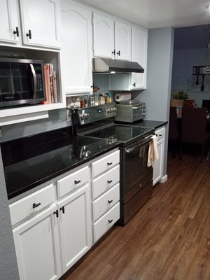 Cabinet painting 2024 - ✨ Kitchen Transformation Alert! ✨

This kitchen was already functional but was starting to show its age. With a little TLC, we’ve given it a completely refreshed and modern look that the homeowners absolutely love! 🏡💫

Here’s what we did:
✅ A fresh coat of crisp white paint for the cabinets, bringing brightness and elegance to the space.
✅ Installed sleek black pulls and white hinges for a timeless contrast that pairs beautifully with the new black quartz countertop.
✅ All done with attention to detail, ensuring a professional, high-quality finish!

Before & after shots say it all — swipe through to see how this space went from dated to dazzling! 🌟

If your kitchen could use a similar update without the cost of a full renovation, send us a message or give us a call. We’d love to help you bring your vision to life!

📞 [503-298-5353]
📍 Serving [Portland metro area]

#KitchenRemodel #CabinetPainting #HomeMakeover #BeforeAndAfter #KitchenGoals #InteriorDesign