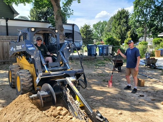 Greenhouse Power Installation - We got to run a pretty cool trencher today while installing power for a shed and greenhouse for Radiant Homes here in Boise. Projects like this are always a great reminder that the right equipment makes a big difference.  Another step closer to bringing this property to life!