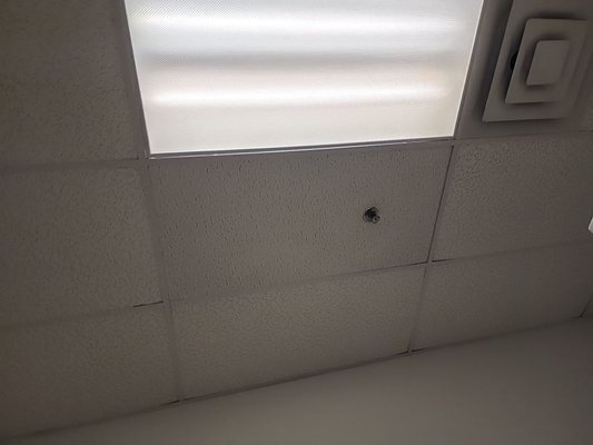 building maintenance for Teen Mobile - Got a call about replacing some stained ceiling tiles