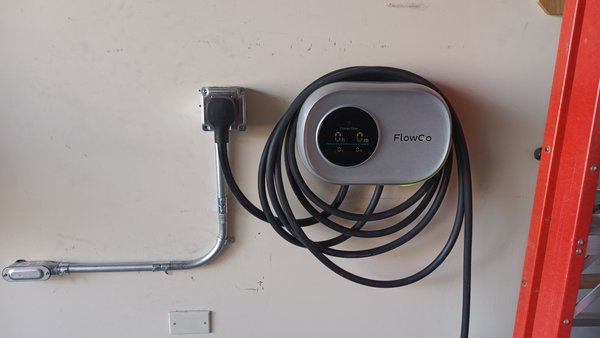 EV FlowGo - The FlowGo EV charger is a high-performance Level 2, 40-amp (9.6kW) or 50-amp (12kW) smart charger available with J1772 or Tesla NACS connectors. Designed for home and portable use via a NEMA 14-50 plug, it features a 25ft cable, app-based scheduling, and a durable, weatherproof IP65-rated metal casing. EV FlowGo - The FlowGo EV charger is a high-performance Level 2, 40-amp (9.6kW) or 50-amp (12kW) smart charger available with J1772 or Tesla NACS connectors. Designed for home and portable use via a NEMA 14-50 plug, it features a 25ft cable, app-based scheduling, and a durable, weatherproof IP65-rated metal casing.