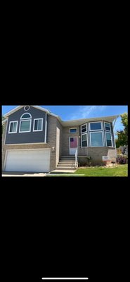 Full Home Custom Window Replacement - We replaced all of the windows for this home owner with new custom windows. Not only did the value of the home increase, but their energy bills were lowered thanks to the energy efficient windows. There is a mixture of Picture Windows, Double-Hung, 2-lite Sliders, and even a specialty arch above the garage.