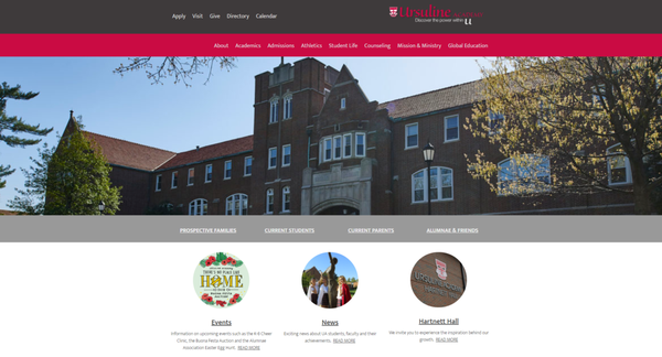 Ursuline Academy St Louis - Redesigned and maintained the website to the clarify message and appeal to the core ideal customer personas.

https://www.ursulinestl.org/