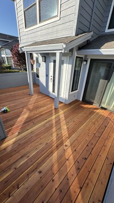 New Redwood Deck – San Mateo - We recently completed a full deck rebuild for our client Valerie in San Mateo. The existing structure was worn out and no longer safe to use. Our team fully removed the old framing and built a brand-new redwood deck from the ground up using pressure-treated framing and high-quality redwood decking.

This new deck is both functional and beautiful — perfect for outdoor gatherings and long-lasting durability. We also added custom trim and ensured proper drainage around the perimeter. The result is a clean, modern outdoor space that complements the home and adds value to the property.

Valerie was extremely happy with the outcome, and we’re proud to include this as part of our growing portfolio in the Bay Area.