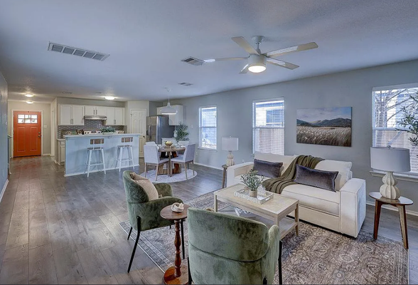 South Austin Retreat - This South Austin home was staged to highlight its inviting layout and comfortable everyday living spaces. Thoughtful furnishings and warm accents create a welcoming atmosphere that helps buyers instantly feel at home.