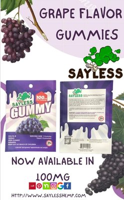 Sayless Hemp Products - Sayless has established a reputation for producing high-quality delta eight hemp infused gummies. Our gummies are made with premium ingredients and are infused with a precise amount of delta eight hemp extract to deliver a consistent and effective experience.
Our unique formulation ensures that the gummies have a great taste and texture, making them a pleasurable addition to any wellness routine. Furthermore, Sayless implements strict quality control measures to ensure the purity and potency of their gummies. With all these factors combined, it's no wonder that Sayless is known for having the best delta eight hemp infused gummies in the market. Sayless Hemp Products - Sayless has established a reputation for producing high-quality delta eight hemp infused gummies. Our gummies are made with premium ingredients and are infused with a precise amount of delta eight hemp extract to deliver a consistent and effective experience.
Our unique formulation ensures that the gummies have a great taste and texture, making them a pleasurable addition to any wellness routine. Furthermore, Sayless implements strict quality control measures to ensure the purity and potency of their gummies. With all these factors combined, it's no wonder that Sayless is known for having the best delta eight hemp infused gummies in the market.