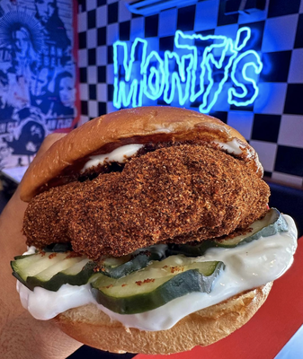 Nashville Hot Chicken Sandwhich - 🥵 SO HOT IT’LL MAKE YOU SAY WOOF 🥵 Introducing our… Hot Nashville Chicken Sandwich! 🚨
This twist on our classic Chicken Sandwich came after months of tweaks and preparation. We developed a rub that consists of chili powder, cayenne pepper, paprika, garlic, onion, pepper, sea salt and more to make sure the burn hits 🔥 just right 🔥.
Our hand-breaded patty is served with vegenaise 🤍 and house pickles 💚 inside a soft brioche bun ❤️🔥.
For heat lovers, not meat lovers 🤪. Now available at ALL locations 💯. Nashville Hot Chicken Sandwhich - 🥵 SO HOT IT’LL MAKE YOU SAY WOOF 🥵 Introducing our… Hot Nashville Chicken Sandwich! 🚨
This twist on our classic Chicken Sandwich came after months of tweaks and preparation. We developed a rub that consists of chili powder, cayenne pepper, paprika, garlic, onion, pepper, sea salt and more to make sure the burn hits 🔥 just right 🔥.
Our hand-breaded patty is served with vegenaise 🤍 and house pickles 💚 inside a soft brioche bun ❤️🔥.
For heat lovers, not meat lovers 🤪. Now available at ALL locations 💯.