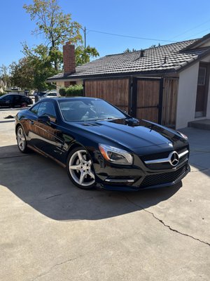 Paint correction and ceramic coating job - This Mercedes received a 1-stage paint correction, along with a two year ceramic coating. Not only was the vehicle protected, but the paint underneath the coating was polished and refined via machine buffing to remove those swirls and scratches made by automatic car washes.
