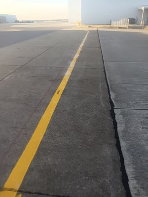 Wiley Post airport - Wiley Post airport parking lot striping. Wiley Post airport - Wiley Post airport parking lot striping.