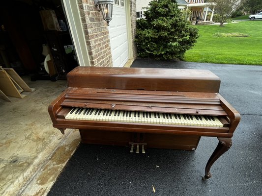 Piano removal - We removed a broken piano out of Great Falls Piano removal - We removed a broken piano out of Great Falls