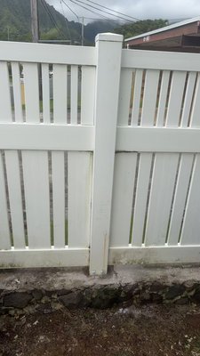 Anchor and stablilize fence - This project was to stabilize and anchor a fence so that it would not be torn and fall during hurricane Anchor and stablilize fence - This project was to stabilize and anchor a fence so that it would not be torn and fall during hurricane