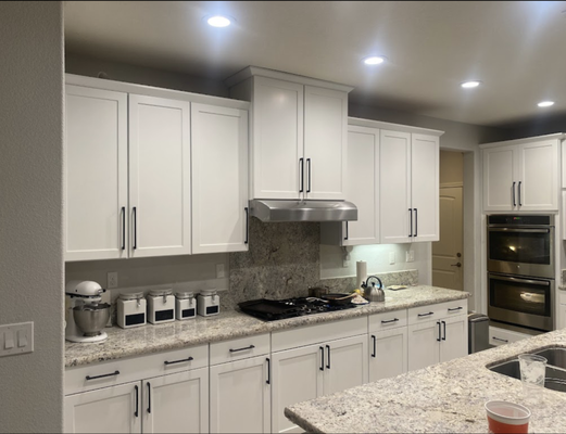 Kitchen Cabinets Refinish - We transform your existing cabinets with a flawless finish, offering a cost-effective alternative to a full remodel. Choose from a variety of modern colors and finishes to match your style. Upgrade your kitchen without the hassle! Kitchen Cabinets Refinish - We transform your existing cabinets with a flawless finish, offering a cost-effective alternative to a full remodel. Choose from a variety of modern colors and finishes to match your style. Upgrade your kitchen without the hassle!