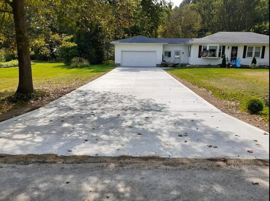 Driveway - Check out this competed 23 yard concrete driveway!