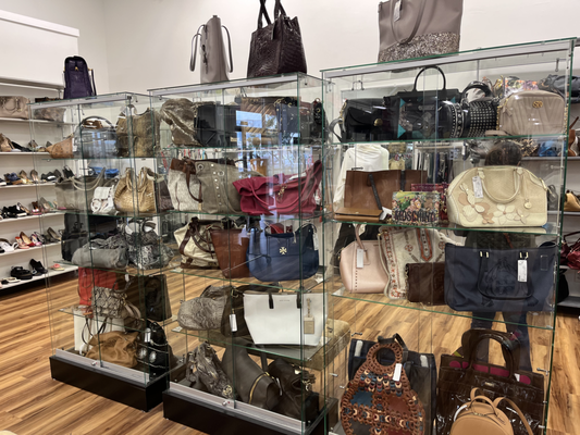 Handbag Heaven - It really is a handbag heaven. Our collection features everything from Louis Vuitton, Prada, Chanel, Gucci, Celine, Fendi, MCM, Coach, Kate Spade, Patricia Nash, Vera Bradley, Spartina, Etienne Aigner, Dooney & Burke, Marc Jacobs, Frye, Michael Kors, Henri Bendel.. and more!
Luxury Designers are authenticated by Entrupy and come with a certificate of authentication.
Shop Totes, Cross bodys, clutches, baguettes, hobo bags, backpacks, barrel bags, quilted bags, bucket bags, duffle bags and messenger bags. Handbag Heaven - It really is a handbag heaven. Our collection features everything from Louis Vuitton, Prada, Chanel, Gucci, Celine, Fendi, MCM, Coach, Kate Spade, Patricia Nash, Vera Bradley, Spartina, Etienne Aigner, Dooney & Burke, Marc Jacobs, Frye, Michael Kors, Henri Bendel.. and more!
Luxury Designers are authenticated by Entrupy and come with a certificate of authentication.
Shop Totes, Cross bodys, clutches, baguettes, hobo bags, backpacks, barrel bags, quilted bags, bucket bags, duffle bags and messenger bags.