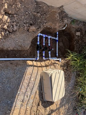 All new PVC irrigation install - Installed new PVC irrigation system