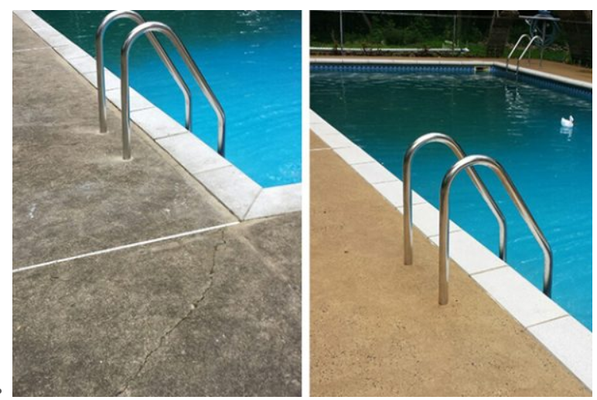 Check out some of our pool deck pressure washing projects - We specialize in pool deck pressure washing no matter the surface.  Concrete, wood, or stone, we do it all!  Appointments available.  Call us today 715-210-3568