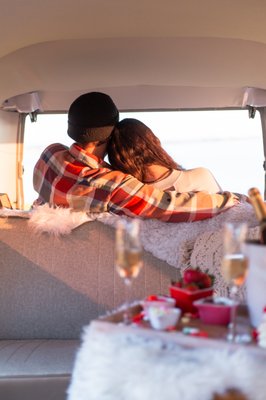 Date Time - How about some lovin’, touchin’, squeezing each other?? Have we got the package for you. This all inclusive Date Night package will be an experience you’ll cherish for days, weeks, months, years …. heck a lifetime! We design an intimate setting just for you … personal pick up at your home or hotel in our 1966 VW Bus, champagne, charcuterie, carefully chosen meal and beverages, lounge set up with all the comforts to create a place for you to connect with the one you love. Get creative with this one … you can propose, announce your pregnancy, celebrate a special anniversary or simply enjoy a peaceful get away from the kids ;) We love seeing love in action so how about we book your stop and let’s go! Date Time - How about some lovin’, touchin’, squeezing each other?? Have we got the package for you. This all inclusive Date Night package will be an experience you’ll cherish for days, weeks, months, years …. heck a lifetime! We design an intimate setting just for you … personal pick up at your home or hotel in our 1966 VW Bus, champagne, charcuterie, carefully chosen meal and beverages, lounge set up with all the comforts to create a place for you to connect with the one you love. Get creative with this one … you can propose, announce your pregnancy, celebrate a special anniversary or simply enjoy a peaceful get away from the kids ;) We love seeing love in action so how about we book your stop and let’s go!