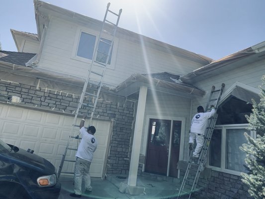 Exterior house paint - Before and After Exterior House color change. Exterior house paint - Before and After Exterior House color change.