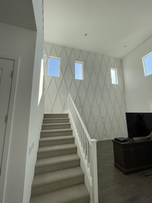 Diamond wainscoting. HUGE WALL 22ft High - Diamond shape wainscoting
20’ x 22’ using 2 1/2 molding 3/4 thick
Also installed 3 shaker cabinets, with granite countertop on 2nd floor.
Scaffold required for this job.
Want your wall decorated ?
Contact us for information
Pricing will vary upon design and size Diamond wainscoting. HUGE WALL 22ft High - Diamond shape wainscoting
20’ x 22’ using 2 1/2 molding 3/4 thick
Also installed 3 shaker cabinets, with granite countertop on 2nd floor.
Scaffold required for this job.
Want your wall decorated ?
Contact us for information
Pricing will vary upon design and size