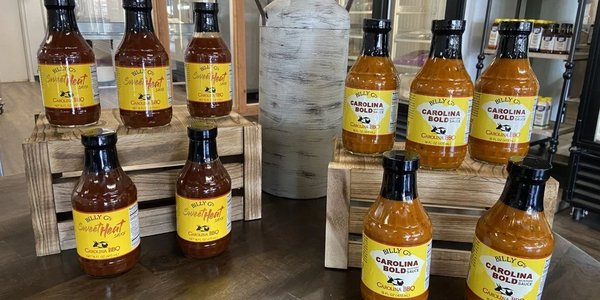 THE BEST SAUCES AND RUB - Sweet Heat can be served on just about any food you prepare. Beef, Pork, Chicken, Fish, even on Salads with Ranch or Blue Cheese. It is sweet when you taste it and heats up a little when it reaches the back of your mouth.
Our Carolina Bold Mustard is delicious on Pork, Chicken, Burgers, and Brats. Bold in flavor with a tangy finish. You may find that you will use our Bold Mustard
any time you use mustard.
Our Secret Spice Rub will be available this Fall. It can be used on any Meat or Fish, Vegetables, In Casseroles, in Soups, Deviled Eggs, and much more! It is also in both of our sauces. THE BEST SAUCES AND RUB - Sweet Heat can be served on just about any food you prepare. Beef, Pork, Chicken, Fish, even on Salads with Ranch or Blue Cheese. It is sweet when you taste it and heats up a little when it reaches the back of your mouth.
Our Carolina Bold Mustard is delicious on Pork, Chicken, Burgers, and Brats. Bold in flavor with a tangy finish. You may find that you will use our Bold Mustard
any time you use mustard.
Our Secret Spice Rub will be available this Fall. It can be used on any Meat or Fish, Vegetables, In Casseroles, in Soups, Deviled Eggs, and much more! It is also in both of our sauces.