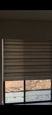 Motorized Zebra Shades — Tampa Home” - We installed custom motorized zebra shades on 2 sliding doors in the living room and kitchen. Every shade was made in-house and custom fitted to the exact dimensions. Fully motorized with remote control — the client can now control the light and privacy in both rooms at the touch of a button. Came out absolutely beautiful. Motorized Zebra Shades — Tampa Home” - We installed custom motorized zebra shades on 2 sliding doors in the living room and kitchen. Every shade was made in-house and custom fitted to the exact dimensions. Fully motorized with remote control — the client can now control the light and privacy in both rooms at the touch of a button. Came out absolutely beautiful.