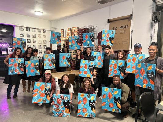 Private Paint Party - Beginners painting, 3 or 2 hour, private paint party for any age. Low rates. No minimum. Custom painting created by local Artist, Nicole Willig. You provide tables, chairs, and serve any food or beverage you'd like.