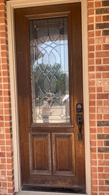 Why Replace? We Restored This Solid wood Door to Perfection! - Front Door Revival: From Faded and Weathered to Like New

This front door had years of sun and water damage, and the homeowner was ready to replace it completely. Instead, we were able to professionally sand, repair, and re-stain the door, saving it from replacement and giving it a brand-new look.

Our process included stripping away years of weather damage, carefully sanding the wood to a smooth finish, and applying a rich, protective stain and seal to bring out the natural beauty of the door while protecting it for years to come.

Now, this entryway is a showpiece again—enhancing curb appeal, fully protected, and proof that restoration can be just as powerful as replacement.

📞 Call Fix-N-Flip Home Improvement for professional door and wood restoration services that save you money and make your home shine