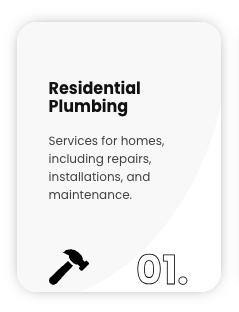ResidentailPlumbing - Services for homes, including repairs, installations, and maintenance. ResidentailPlumbing - Services for homes, including repairs, installations, and maintenance.