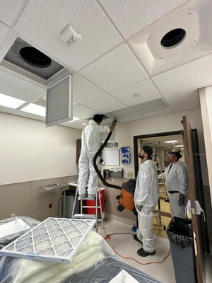 hospital project - I recently hired Go Air Ducts for a duct cleaning project at our hospital, and I must say, I am extremely impressed with the results. The team took their time over 5 days to conduct a thorough deep cleaning and sanitization of all ductwork, using organic sanitizers that were safe for our sensitive environment. They were meticulous in covering all surfaces, ensuring a comprehensive cleaning process. Additionally, their use of soft brushes for flexible ducts showed their attention to detail and commitment to quality. Overall, I highly recommend Go Air Ducts for any duct cleaning needs, especially in sensitive environments like hospitals." hospital project - I recently hired Go Air Ducts for a duct cleaning project at our hospital, and I must say, I am extremely impressed with the results. The team took their time over 5 days to conduct a thorough deep cleaning and sanitization of all ductwork, using organic sanitizers that were safe for our sensitive environment. They were meticulous in covering all surfaces, ensuring a comprehensive cleaning process. Additionally, their use of soft brushes for flexible ducts showed their attention to detail and commitment to quality. Overall, I highly recommend Go Air Ducts for any duct cleaning needs, especially in sensitive environments like hospitals."