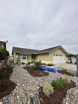 Full Exterior Repaint , Vista Ca - - 3 color scheme , Full exterior repaint done in Vista Ca. Fully primed all raw siding , caulked as needed. 3 colors, 2 coats all around . An amazing color transformation! Full Exterior Repaint , Vista Ca - - 3 color scheme , Full exterior repaint done in Vista Ca. Fully primed all raw siding , caulked as needed. 3 colors, 2 coats all around . An amazing color transformation!