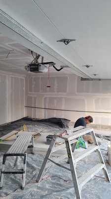 DRYWALL INSTALLATION AND SAND PATCHING - This job/project was done in for an old garage and we added new walls and other stuff and made it good