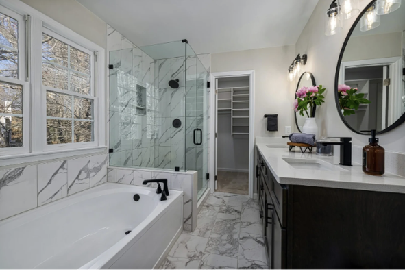 Remodeling Services - Remodeling Services
Bathroom Remodels
Kitchen Upgrades
Tile & Flooring
Shower Waterproofing
Cabinet Installation