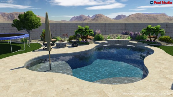 New pool - Poool project and design. Keep it simple and add in all the extras. BBQ fire pit patio extension pergola artificial turf New pool - Poool project and design. Keep it simple and add in all the extras. BBQ fire pit patio extension pergola artificial turf