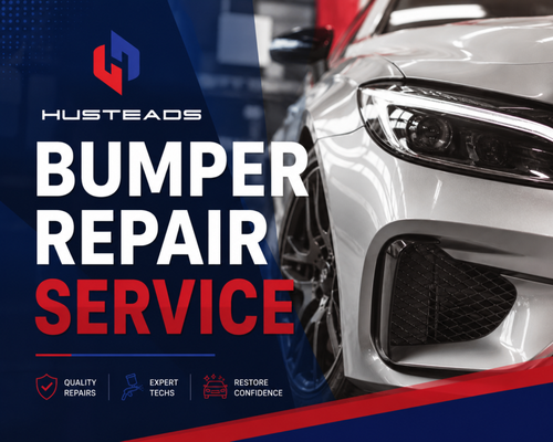 Bumper Repair Service - At Husteads Auto Body, we specialize in professional bumper repair to restore your vehicle's appearance and safety. Whether your bumper has scratches, dents, cracks, or collision damage, our experienced technicians provide precise repairs and a seamless finish that blends with your vehicle's original paint. Bumper Repair Service - At Husteads Auto Body, we specialize in professional bumper repair to restore your vehicle's appearance and safety. Whether your bumper has scratches, dents, cracks, or collision damage, our experienced technicians provide precise repairs and a seamless finish that blends with your vehicle's original paint.