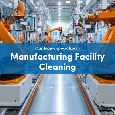 Manufacturing Facility Cleaning - With over 20 years of specialized experience and 51% of our clientele in manufacturing, we understand that production never stops. At iNX Commercial Cleaning Solutions, we've refined our processes to maintain pristine facilities without disrupting your operations. Our track record speaks for itself – we currently maintain 1.56 million square feet of manufacturing space, and nearly one-third of our manufacturing clients have trusted us for more than five years.