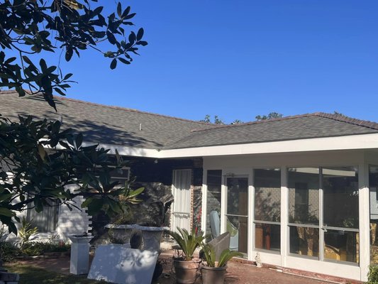 Accented Hip Lines - New roof completed with accented hip lines. Accented Hip Lines - New roof completed with accented hip lines.
