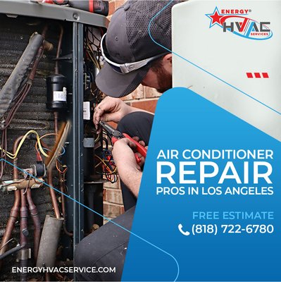 Air Conditioning Repair in Los Angeles - Don't suffer the heat when your air conditioner stops working. Call Energy HVAC Services for help and we will get your system running again! Our local heating and cooling professionals are licensed and insured for your peace of mind.
Air conditioning services
AC repair and maintenance
Air conditioner installation
Cooling solutions
Residential air conditioning
Commercial AC services
AC unit maintenance
Emergency AC repair
Energy-efficient cooling systems
Ductless AC systems
Central air conditioning
AC troubleshooting
AC replacement
AC system efficiency
HVAC zoning systems
AC compressor repair
Thermostat installation
Indoor air quality solutions
AC warranty information
AC financing options
AC maintenance plans
AC tips and advice
AC unit sizing
AC reviews and testimonials
Summer cooling tips Air Conditioning Repair in Los Angeles - Don't suffer the heat when your air conditioner stops working. Call Energy HVAC Services for help and we will get your system running again! Our local heating and cooling professionals are licensed and insured for your peace of mind.
Air conditioning services
AC repair and maintenance
Air conditioner installation
Cooling solutions
Residential air conditioning
Commercial AC services
AC unit maintenance
Emergency AC repair
Energy-efficient cooling systems
Ductless AC systems
Central air conditioning
AC troubleshooting
AC replacement
AC system efficiency
HVAC zoning systems
AC compressor repair
Thermostat installation
Indoor air quality solutions
AC warranty information
AC financing options
AC maintenance plans
AC tips and advice
AC unit sizing
AC reviews and testimonials
Summer cooling tips
