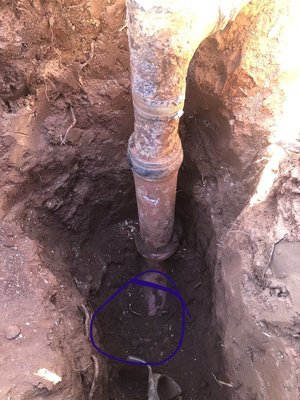 Hired on to dig up there entire sewer “mainline “ and to cut out and remove the. Replace with 4inch ABS with two custom double sweeps - Hired on to dig up there entire sewer “mainline “ and to cut out and remove the. Replace with 4inch ABS with two custom double sweeps