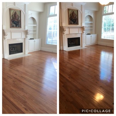 Living Room Refinishing - Beautiful living room refinishing by Mr. Sandless