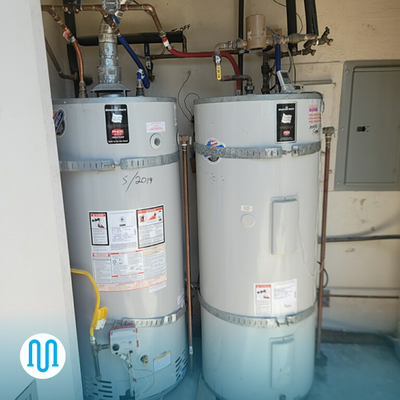 Dual Gas Commercial Water Heater Installation – High-Demand System Upgrade - Moore Plumbing and Drains completed a dual commercial water heater installation to meet the high hot water demands of a multi-unit facility. The project involved removing outdated units and replacing them with two high-capacity gas water heaters designed for efficiency, reliability, and long-term performance. Our licensed technicians handled precise gas line and venting connections, safety compliance checks, and system calibration to ensure optimal temperature consistency across all fixtures. This upgrade allows the business to maintain continuous hot water supply during peak usage while improving energy efficiency and reducing maintenance downtime. With professional installation and attention to detail, Moore Plumbing and Drains delivered a dependable solution built to handle heavy commercial use and support daily operations seamlessly. Dual Gas Commercial Water Heater Installation – High-Demand System Upgrade - Moore Plumbing and Drains completed a dual commercial water heater installation to meet the high hot water demands of a multi-unit facility. The project involved removing outdated units and replacing them with two high-capacity gas water heaters designed for efficiency, reliability, and long-term performance. Our licensed technicians handled precise gas line and venting connections, safety compliance checks, and system calibration to ensure optimal temperature consistency across all fixtures. This upgrade allows the business to maintain continuous hot water supply during peak usage while improving energy efficiency and reducing maintenance downtime. With professional installation and attention to detail, Moore Plumbing and Drains delivered a dependable solution built to handle heavy commercial use and support daily operations seamlessly.