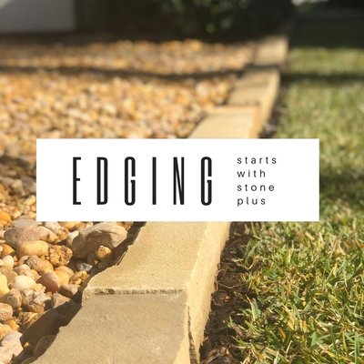 Edging - Easy to shape and bend to any design use for flower beds and rock gardens. Use for raised beds, driveways, cement forms or other applications. Stone Plus stocks plastic, aluminum, concrete, and natural stone edging options. Edging - Easy to shape and bend to any design use for flower beds and rock gardens. Use for raised beds, driveways, cement forms or other applications. Stone Plus stocks plastic, aluminum, concrete, and natural stone edging options.