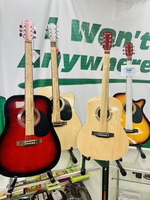 Rocky's has guitars! Starting at $99.99 and up! - We always have all type of guitars for sale. Ever location has a little different inventory. Everything from a new $99.99 starter guitar to a 1960 Gibson les Paul, we should have what your looking for.