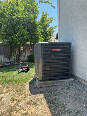 AC Replacement - Upon arriving at this customers house found system to be low on refrigerant. Pressurize the system with nitrogen, and found that the condenser coil had a leak. Gave three options and customer decided to replace the AC only.