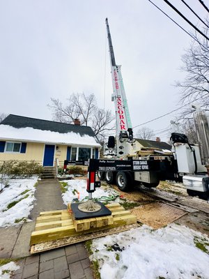 Hazardous Tree Removal Between Houses. - Here is Axcobar Tree Experts successfully removing a hazardous tree from between two houses using a powerful crane. 

Safety is our top priority, and we understand the potential risks associated with having an unstable tree in such close proximity to homes. That's why we took immediate action, bringing in our expert team equipped with cutting-edge technology to ensure a smooth and secure operation.

Our skilled crew carefully maneuvered the crane, strategically removing branches and sections of the tree without causing any damage to the surrounding structures. With precision and efficiency, we made sure that both houses remained completely unharmed throughout the entire process.

At Axcobar Tree Experts, we pride ourselves on delivering exceptional service that you can always count on. When it comes to hazardous trees threatening your property, trust us to provide reliable solutions that prioritize your safety and peace of mind.

If you're facing a similar situation or need assistance with any other tree-related concerns, don't hesitate to reach out! Our experienced team is here for you, ready to tackle any challenge with professionalism and expertise.

Remember, when it comes to hazardous trees, rely on us for prompt response times, state-of-the-art equipment, and a commitment to getting the job done right—the first time!

Stay safe everyone,
Sincerely Axcobar Tree Experts Team