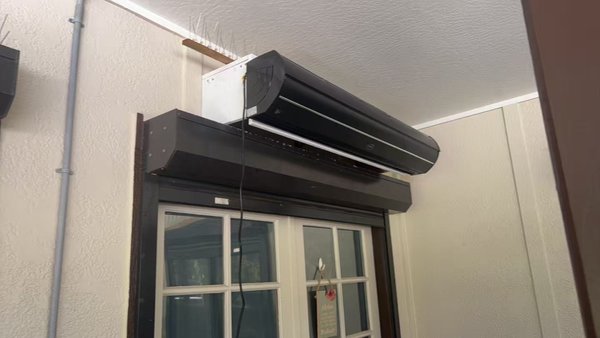 Outdoor fan with supporting structure - This project involves custom building a structure box and installing an outdoor fan to keep insects from going into the home Outdoor fan with supporting structure - This project involves custom building a structure box and installing an outdoor fan to keep insects from going into the home