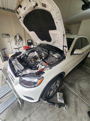 2019 GLC 300 Timing and Camshaft replacement - Customer's car taking to long to start, had long crank. scanned and found 3 dreadful codes. Cam and timing. 2019 GLC 300 Timing and Camshaft replacement - Customer's car taking to long to start, had long crank. scanned and found 3 dreadful codes. Cam and timing.