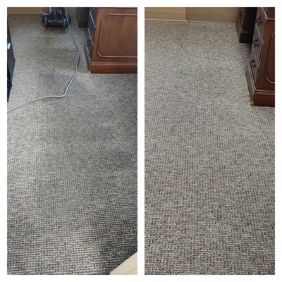 Office Carpet cleaning - Commercial carpet cleaning with some heavy stains that our low moisture commercial cleaning method was able to remove Office Carpet cleaning - Commercial carpet cleaning with some heavy stains that our low moisture commercial cleaning method was able to remove