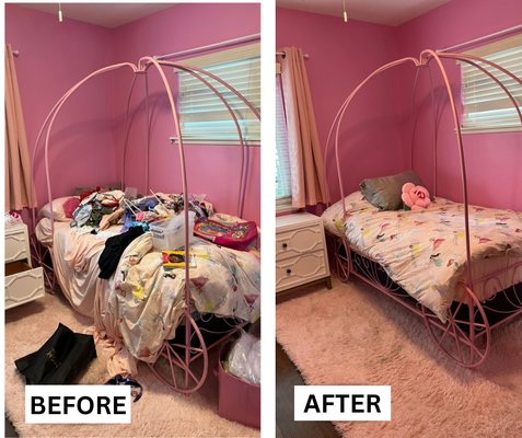 Girl's Bedroom in North Hollywood - This little girl's bedroom was in pretty rough shape, and by the time I left it was fully functional, so she can find all her clothes and everything else she uses. Girl's Bedroom in North Hollywood - This little girl's bedroom was in pretty rough shape, and by the time I left it was fully functional, so she can find all her clothes and everything else she uses.