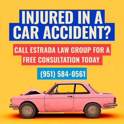 Car Accident Help – Riverside - If you’ve been injured in a car accident in Riverside, Estrada Law Group helps you understand your options and take the next step. We handle communication with insurance companies, review your case, and guide you through the process from start to finish.
We offer free consultations and there are no upfront fees—you only pay if we win. Our team also provides bilingual support for Spanish-speaking clients throughout Riverside and the Inland Empire. Car Accident Help – Riverside - If you’ve been injured in a car accident in Riverside, Estrada Law Group helps you understand your options and take the next step. We handle communication with insurance companies, review your case, and guide you through the process from start to finish.
We offer free consultations and there are no upfront fees—you only pay if we win. Our team also provides bilingual support for Spanish-speaking clients throughout Riverside and the Inland Empire.