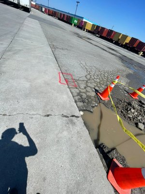 Target Leak Detection - A water leak detection done at a target. Target Leak Detection - A water leak detection done at a target.