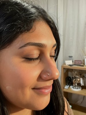 Nose Piercings - Nose piercings done with single hollow needle Nose Piercings - Nose piercings done with single hollow needle